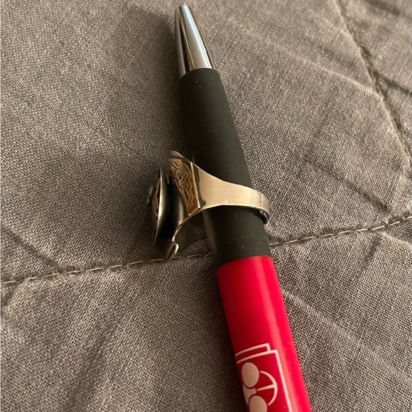 Vintage 1950/60 Peruvian Inca God/Warrior, 925 Silver & 18K Gold Ring Size 6 Adj - Picture 4 of 5